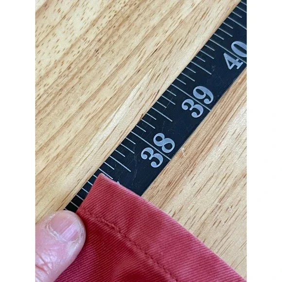 NEW NWT Peter Millar Washed Twill Flat Front Men's Pants Sport Red 36" x 37.5" - Picture 5 of 11